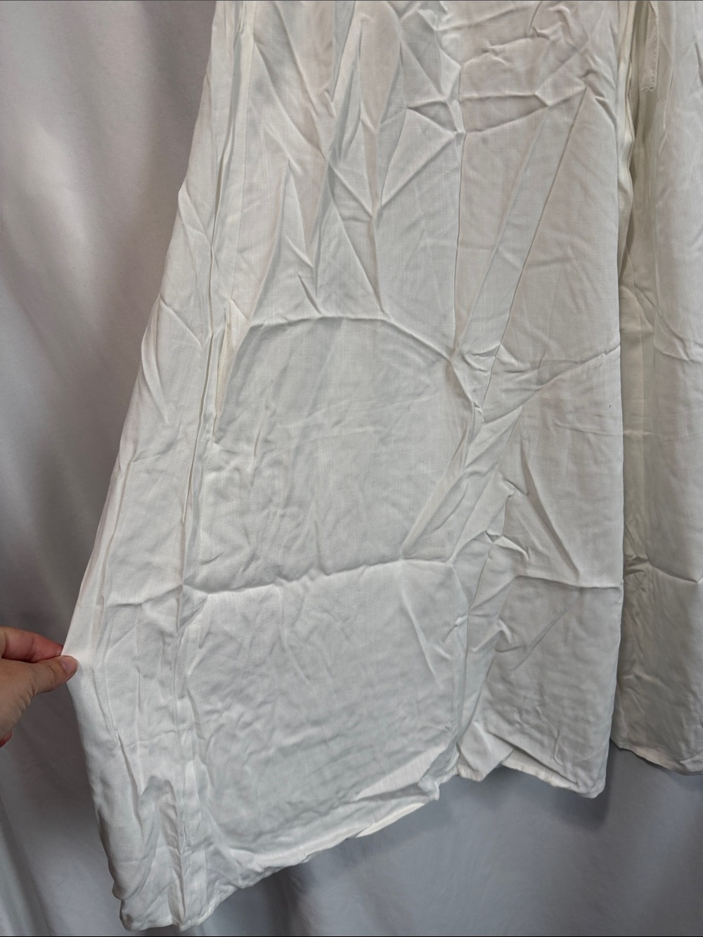 Women's White Wide-Leg Drawstring Pants - Picture 3 of 9